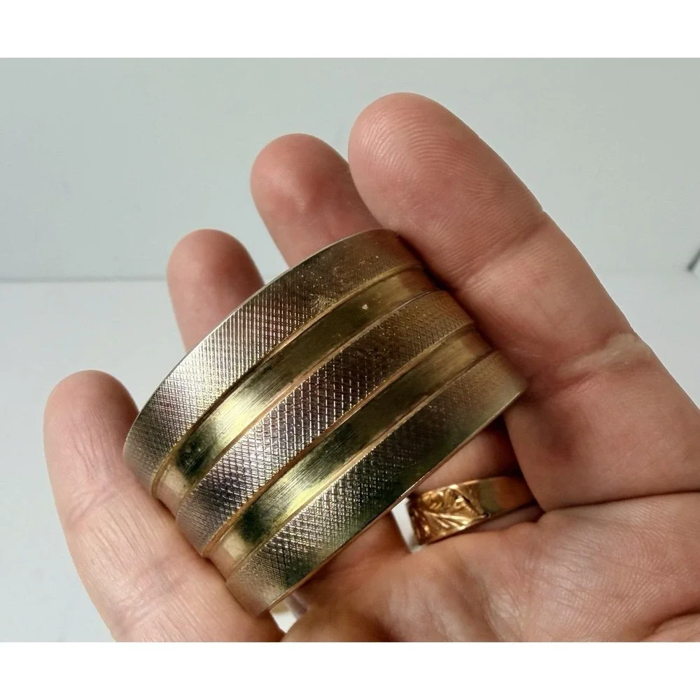 Round Brass Napkin Rings Vintage Home Decor Set Of 8